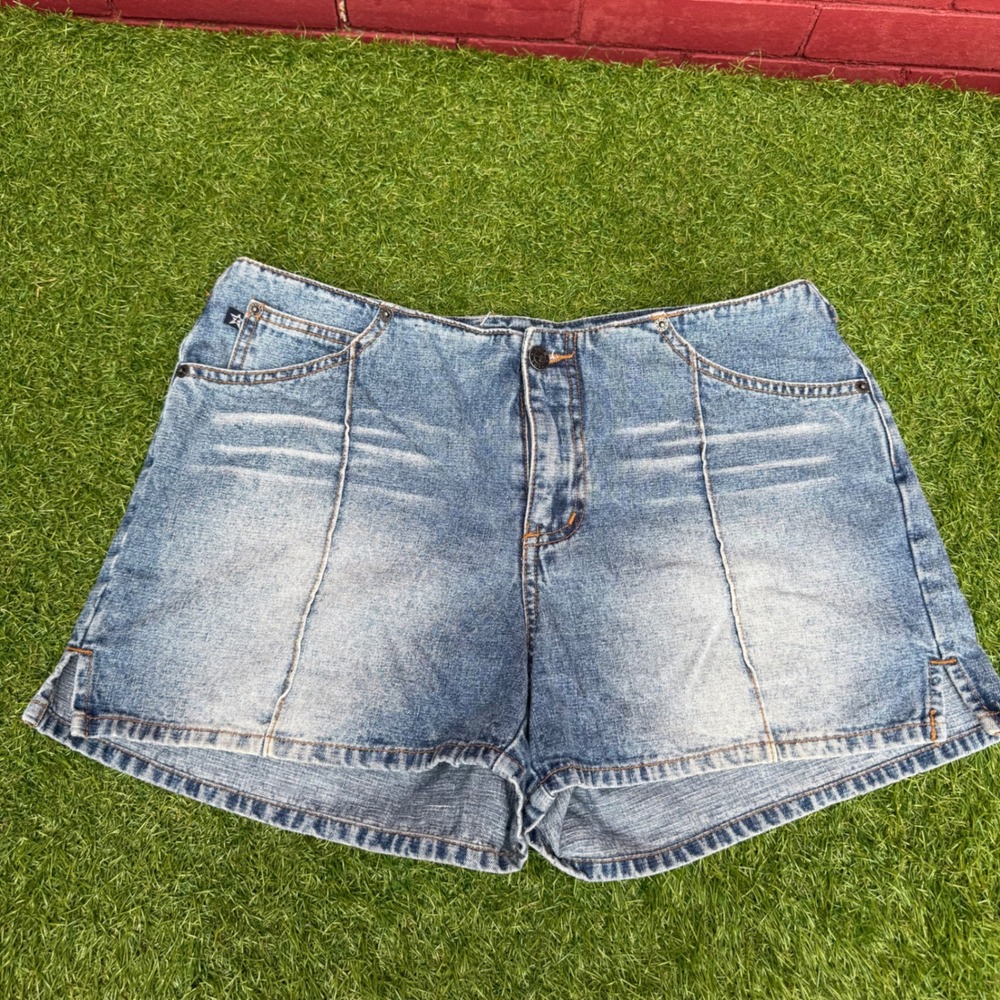 Vtg Y2K Tyte Jean Shorts No Pockets Mid Rise Women Size 11 Micro Paris Hilton